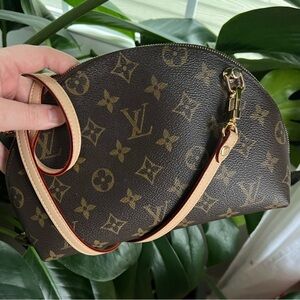 Authentic: Vintage, Louis Vuitton Trousse Demi Ronde pouch converted to Bag